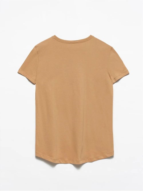 DILVIN T-shirt Femme En Coton À Col Rond - Kiabi DILVIN T-shirt Femme En Coton À Col Rond - Kiabi