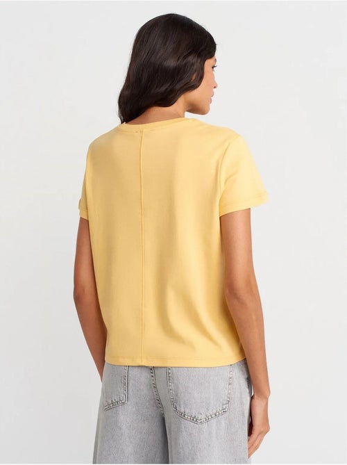 DILVIN T-shirt Femme En Coton À Col Rond Côtelé - Kiabi