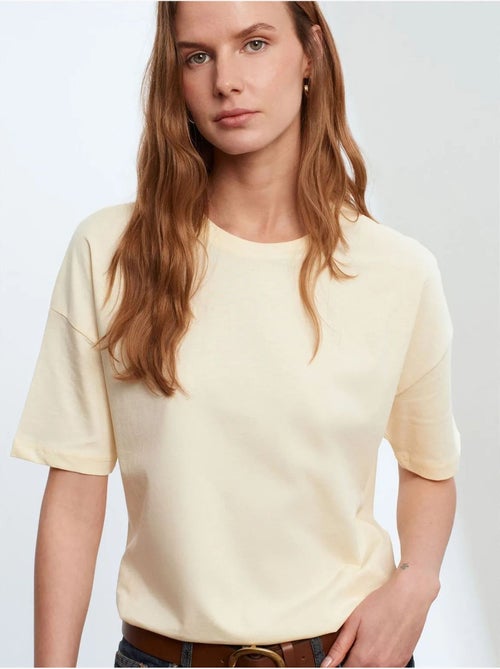 DILVIN T-shirt Femme En Coton À Col Rond - Kiabi
