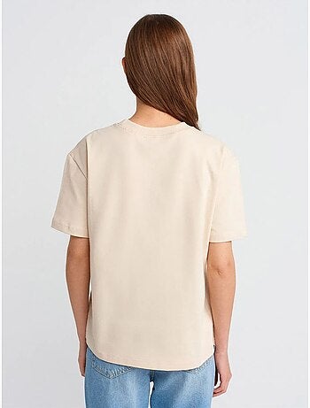 DILVIN T-shirt Femme En Coton À Col Rond