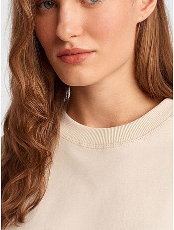 DILVIN T-shirt Femme En Coton À Col Rond