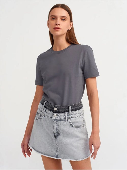 DILVIN T-shirt Femme En Coton À Col Rond - Kiabi DILVIN T-shirt Femme En Coton À Col Rond - Kiabi