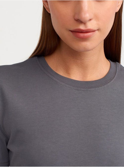 DILVIN T-shirt Femme En Coton À Col Rond - Kiabi DILVIN T-shirt Femme En Coton À Col Rond - Kiabi