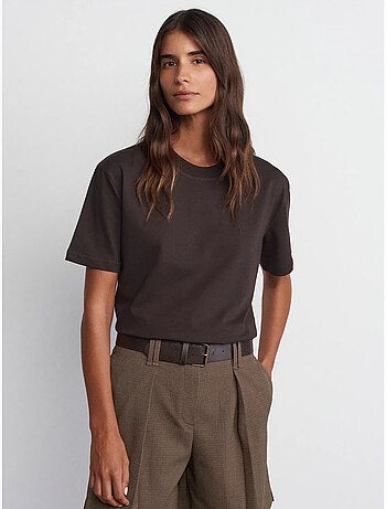 DILVIN T-shirt Femme En Coton À Col Rond