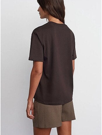 DILVIN T-shirt Femme En Coton À Col Rond
