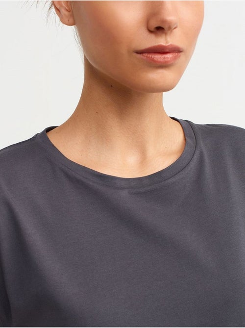 DILVIN T-shirt Femme En Coton À Col Rond - Kiabi