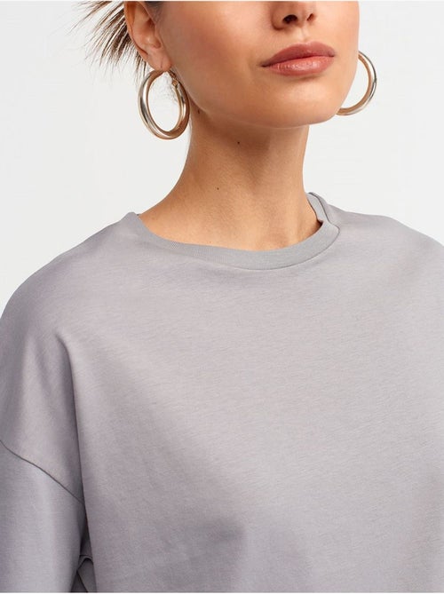DILVIN T-shirt Femme En Coton À Col Rond - Kiabi DILVIN T-shirt Femme En Coton À Col Rond - Kiabi