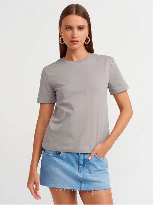 DILVIN T-shirt Femme En Coton À Col Rond - Kiabi