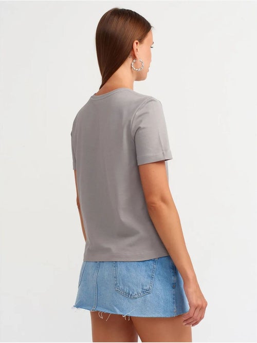 DILVIN T-shirt Femme En Coton À Col Rond - Kiabi