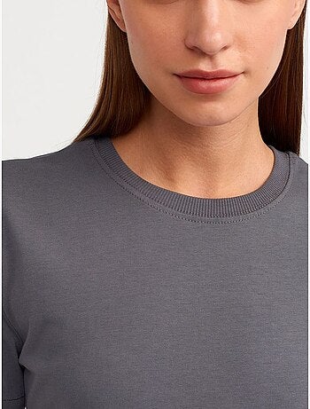 Dilvin t-shirt femme en coton à col rond