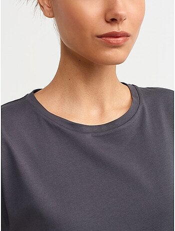 Dilvin t-shirt femme en coton à col rond