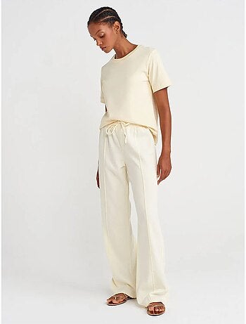 DILVIN T-shirt Femme En Coton À Col Rond