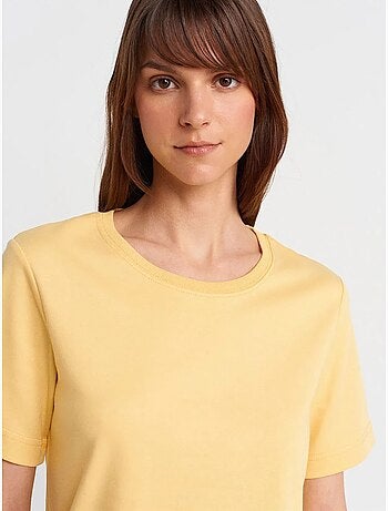 DILVIN T-shirt Femme En Coton À Col Rond