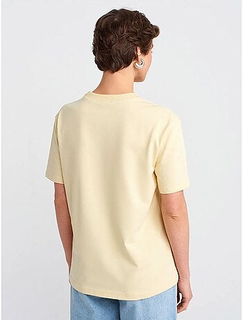 DILVIN T-shirt Femme En Coton À Col Rond