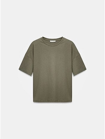 DILVIN T-shirt Femme En Coton À Col Rond