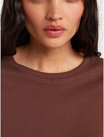 DILVIN T-shirt Femme En Coton À Col Rond