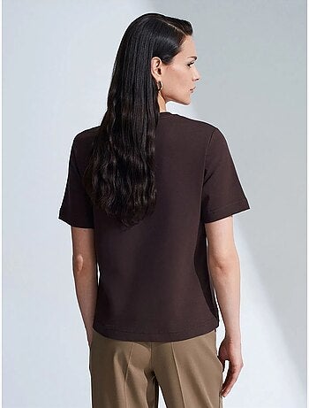DILVIN T-shirt Femme En Coton À Col Rond