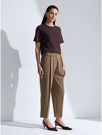 DILVIN T-shirt Femme En Coton À Col Rond