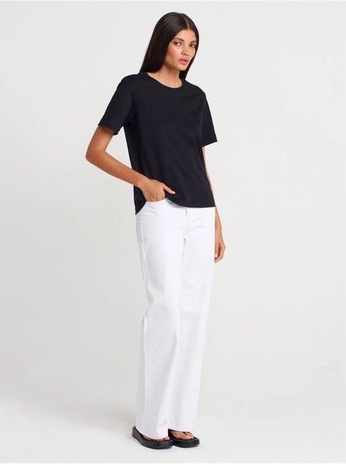 DILVIN T-shirt Femme En Coton À Col Rond - Kiabi DILVIN T-shirt Femme En Coton À Col Rond - Kiabi