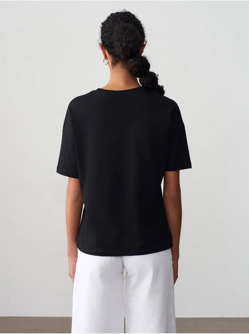 DILVIN T-shirt Femme En Coton À Col Rond - Kiabi DILVIN T-shirt Femme En Coton À Col Rond - Kiabi
