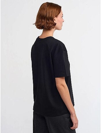 Dilvin t-shirt femme en coton à col rond