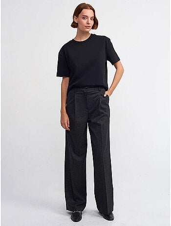 Dilvin t-shirt femme en coton à col rond