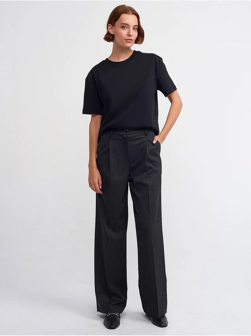 Dilvin t-shirt femme en coton à col rond Noir - Kiabi