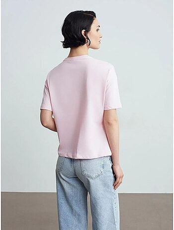 DILVIN T-shirt Femme En Coton À Col Rond