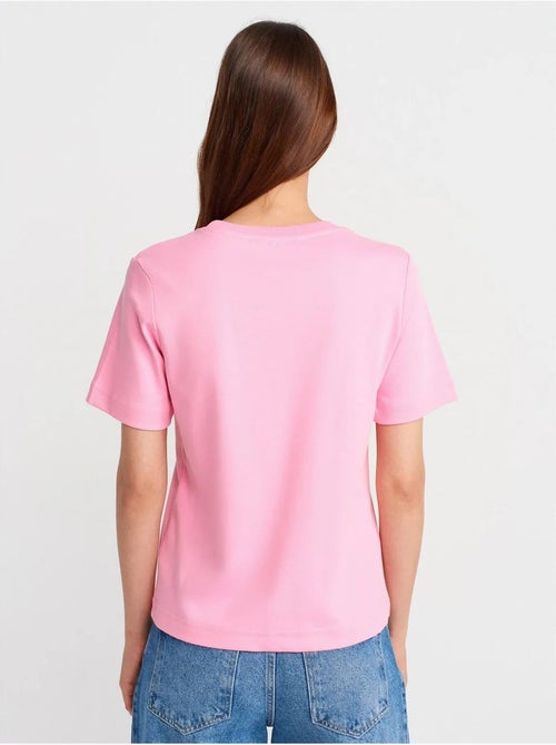 DILVIN T-shirt Femme En Coton À Col Rond - Kiabi DILVIN T-shirt Femme En Coton À Col Rond - Kiabi