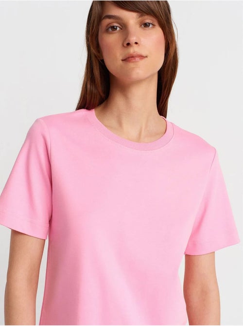 DILVIN T-shirt Femme En Coton À Col Rond - Kiabi DILVIN T-shirt Femme En Coton À Col Rond - Kiabi
