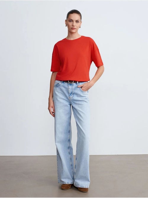 DILVIN T-shirt Femme En Coton À Col Rond - Kiabi