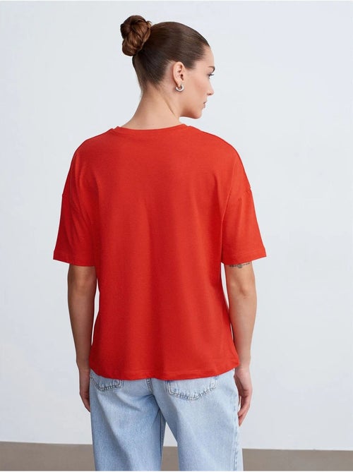 DILVIN T-shirt Femme En Coton À Col Rond - Kiabi