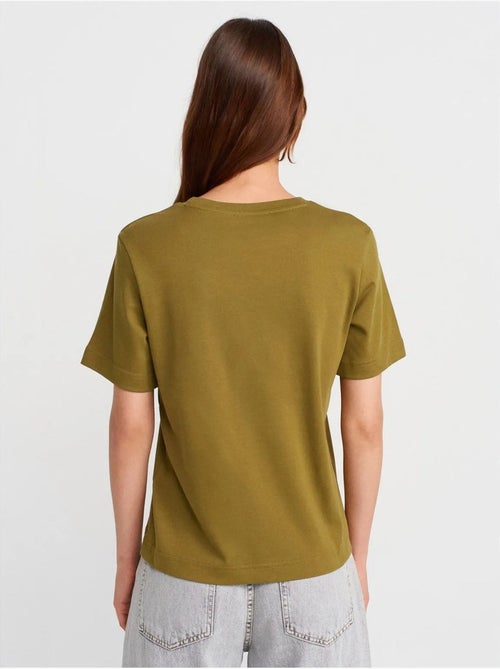 DILVIN T-shirt Femme En Coton À Col Rond - Kiabi DILVIN T-shirt Femme En Coton À Col Rond - Kiabi