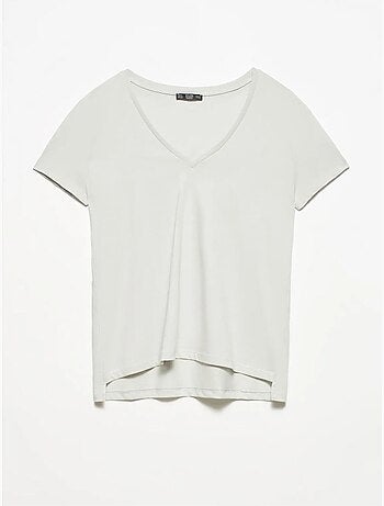 DILVIN T-shirt Femme En Coton À Col V