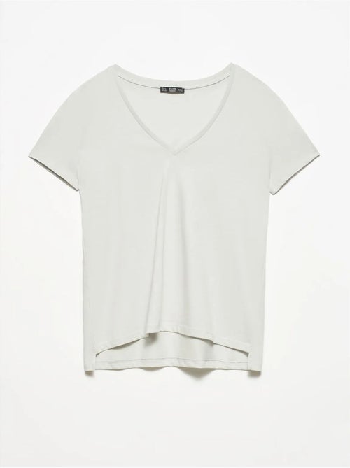 DILVIN T-shirt Femme En Coton À Col V - Kiabi DILVIN T-shirt Femme En Coton À Col V - Kiabi