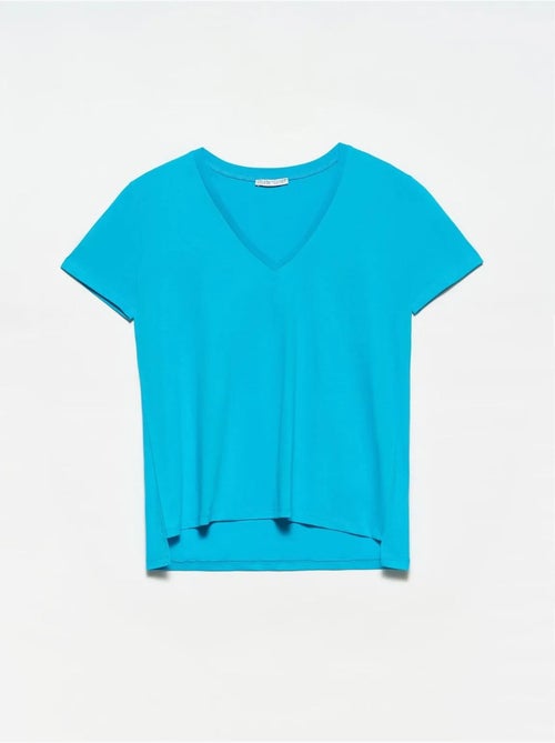 DILVIN T-shirt Femme En Coton À Col V - Kiabi
