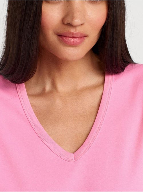 DILVIN T-shirt Femme En Coton Col V - Kiabi DILVIN T-shirt Femme En Coton Col V - Kiabi