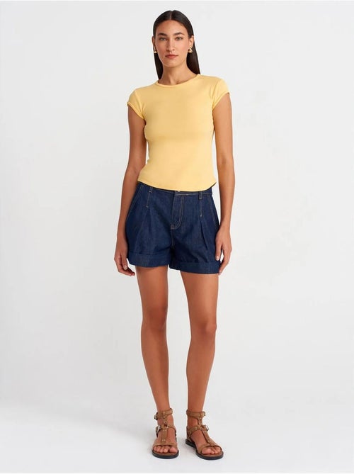 DILVIN T-shirt Femme En Coton, Coupe Ajustée, Col Rond - Kiabi DILVIN T-shirt Femme En Coton, Coupe Ajustée, Col Rond - Kiabi