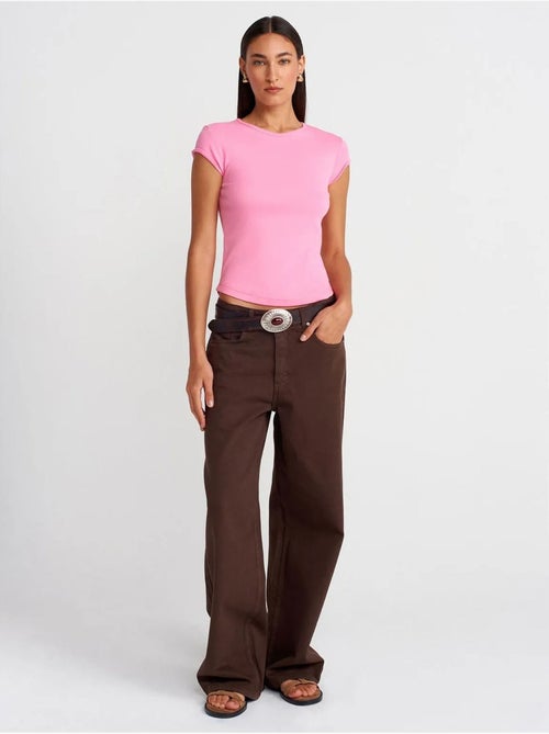 DILVIN T-shirt Femme En Coton, Coupe Ajustée, Col Rond - Kiabi DILVIN T-shirt Femme En Coton, Coupe Ajustée, Col Rond - Kiabi