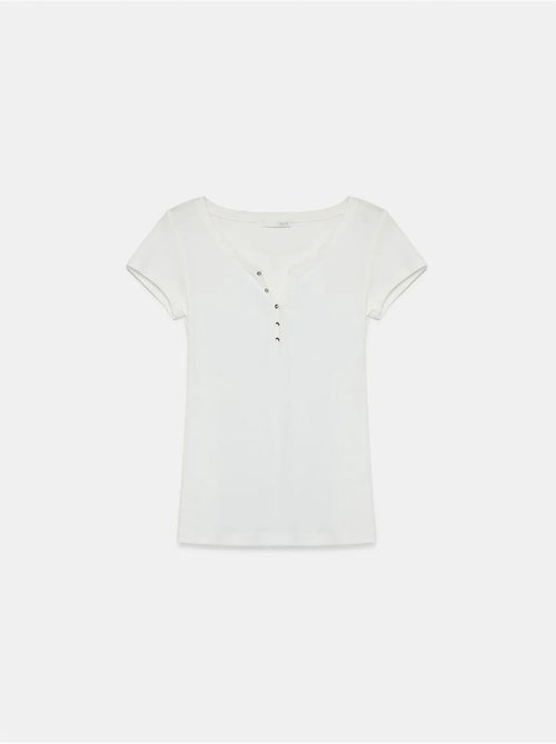 DILVIN T-shirt Femme En Coton, Coupe Slim, Col Rond - Kiabi DILVIN T-shirt Femme En Coton, Coupe Slim, Col Rond - Kiabi