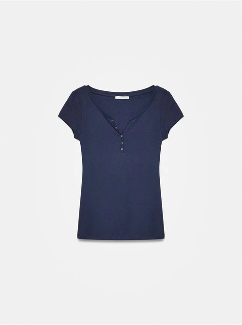 DILVIN T-shirt Femme En Coton, Coupe Slim, Col Rond - Kiabi DILVIN T-shirt Femme En Coton, Coupe Slim, Col Rond - Kiabi