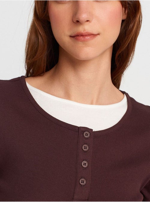 DILVIN T-shirt Femme En Coton, Coupe Slim, Col Rond - Kiabi DILVIN T-shirt Femme En Coton, Coupe Slim, Col Rond - Kiabi