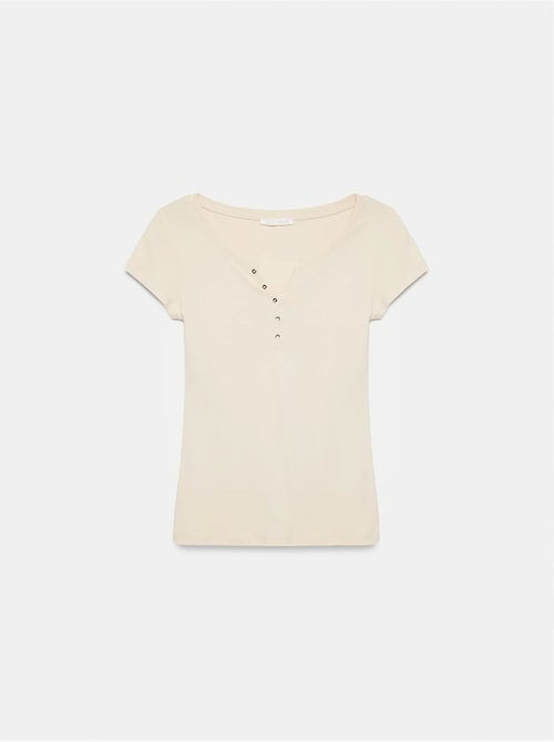 DILVIN T-shirt Femme En Coton, Coupe Slim, Col Rond - Kiabi DILVIN T-shirt Femme En Coton, Coupe Slim, Col Rond - Kiabi