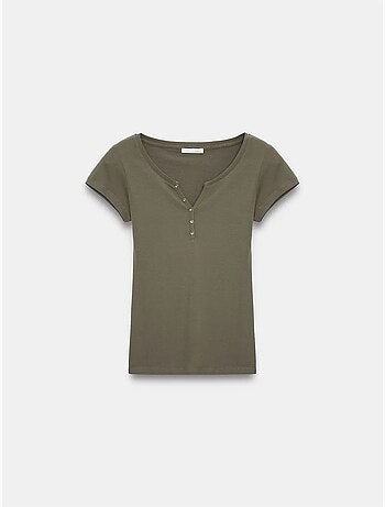 DILVIN T-shirt Femme En Coton, Coupe Slim, Col Rond
