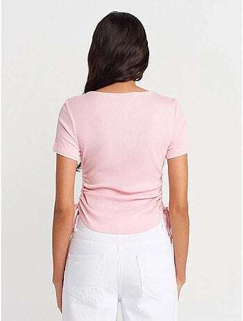 DILVIN T-shirt Femme En Coton, Coupe Slim, Col Rond
