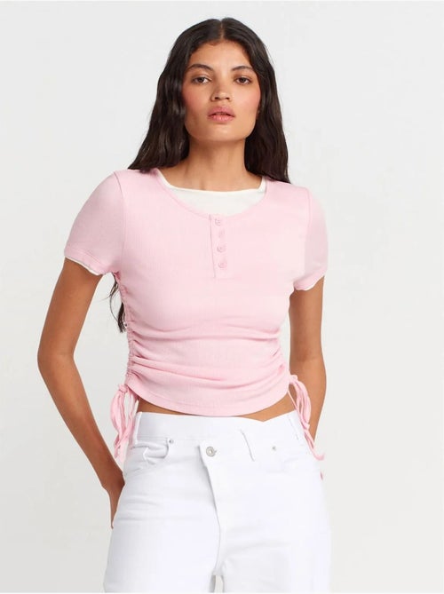 DILVIN T-shirt Femme En Coton, Coupe Slim, Col Rond - Kiabi DILVIN T-shirt Femme En Coton, Coupe Slim, Col Rond - Kiabi