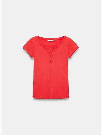 Dilvin t-shirt femme en coton, coupe slim, col rond