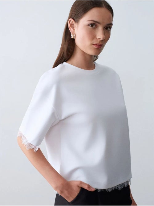 DILVIN T-shirt femme en coton et élasthanne à col rond - Kiabi DILVIN T-shirt femme en coton et élasthanne à col rond - Kiabi