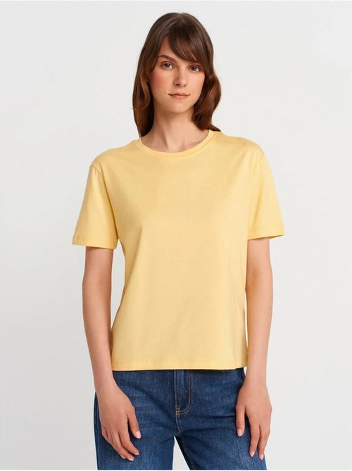 DILVIN T-shirt Femme En Coton Et Modal À Col Rond - Kiabi DILVIN T-shirt Femme En Coton Et Modal À Col Rond - Kiabi