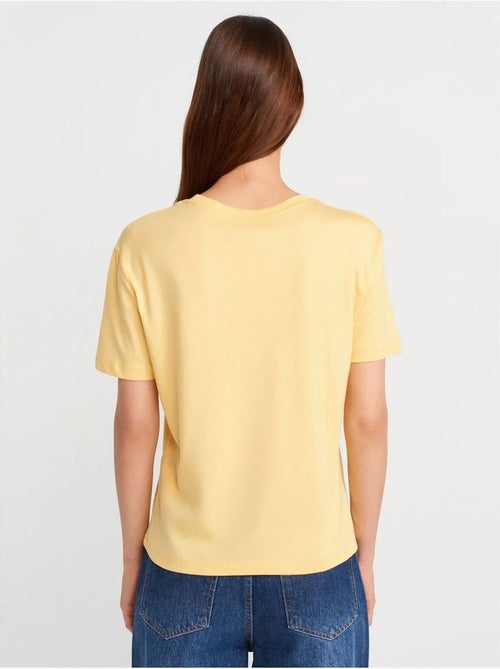 DILVIN T-shirt Femme En Coton Et Modal À Col Rond - Kiabi DILVIN T-shirt Femme En Coton Et Modal À Col Rond - Kiabi